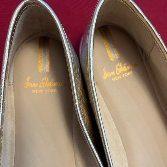 Sam Edelman leather gold flats, size 9.5. - Picture 2 of 11